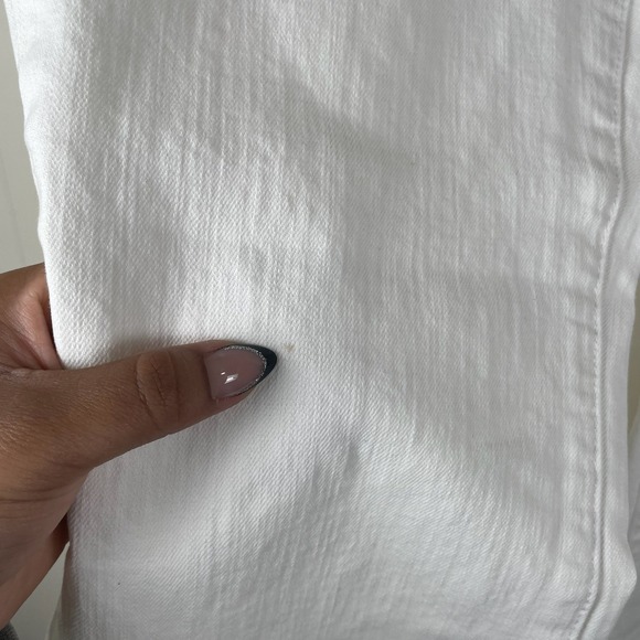 MOTHER The Weekender Totally Innocent White Flare Jeans Women Size 31 - Picture 11 of 12